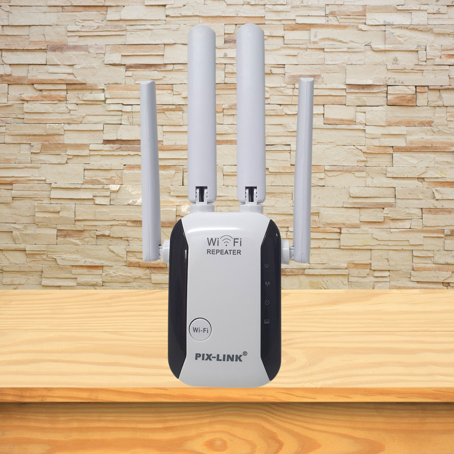 CON NUESTRO REPETIDOR WIFI DE 4 ANTENAS TENDRÁS SEÑAL FUERTE HASTA 2 PISOS.