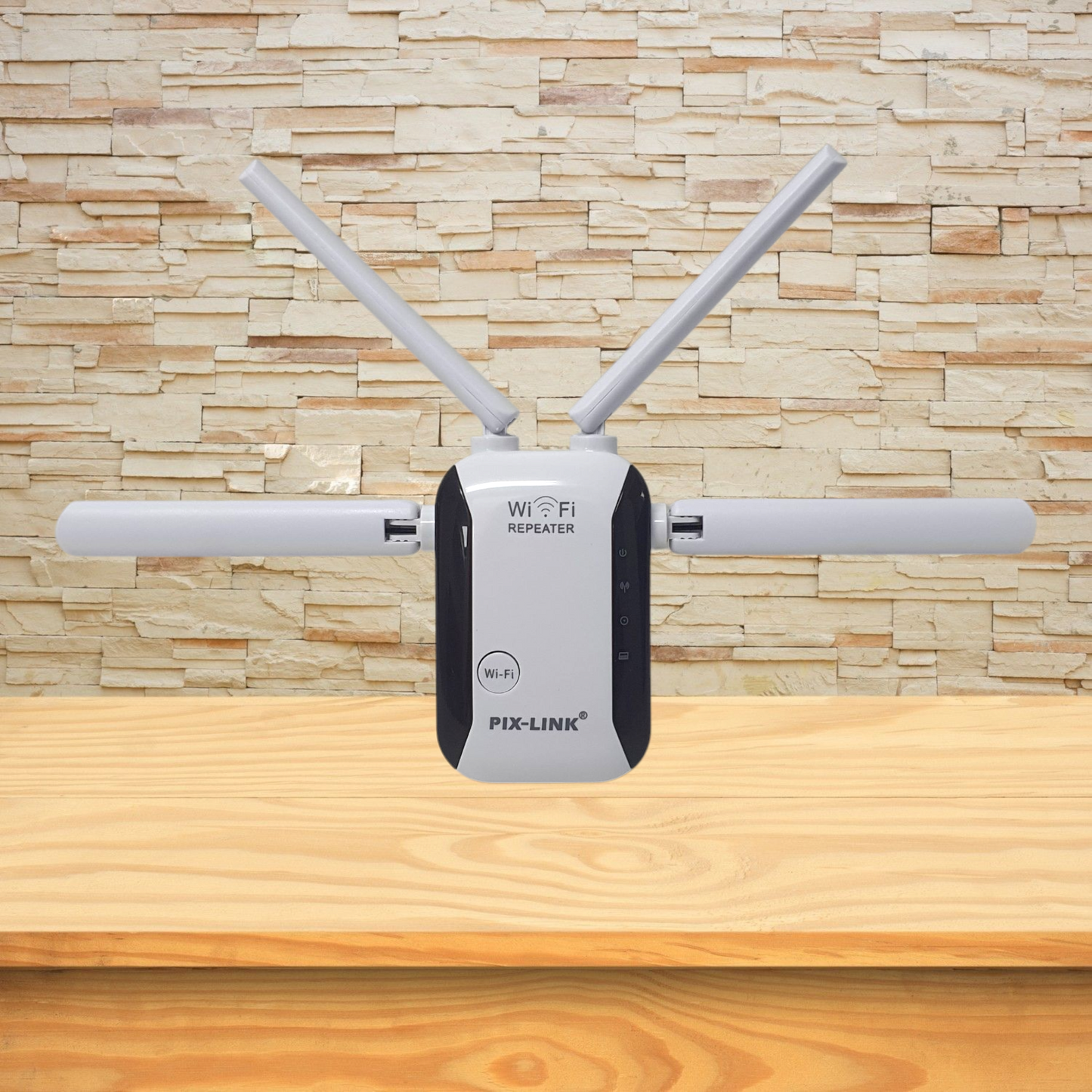 CON NUESTRO REPETIDOR WIFI DE 4 ANTENAS TENDRÁS SEÑAL FUERTE HASTA 2 PISOS.