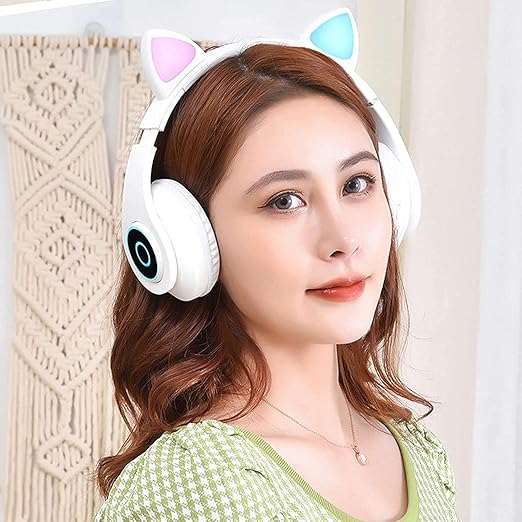 AUDIFONOS INALAMBRICOS CON OREJAS DE GATO QC-11