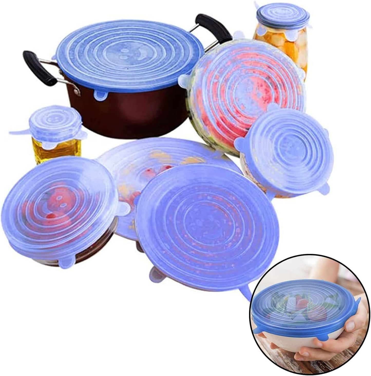 TAPAS DE SILICON SET X6