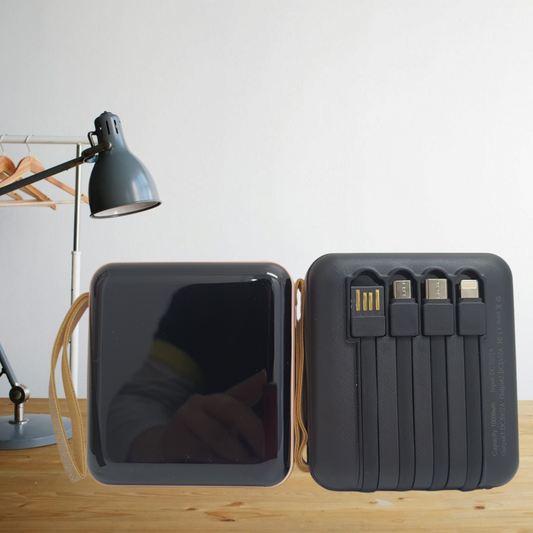 POWERBANK PORTATIL CON CABLES INTEGRADOS