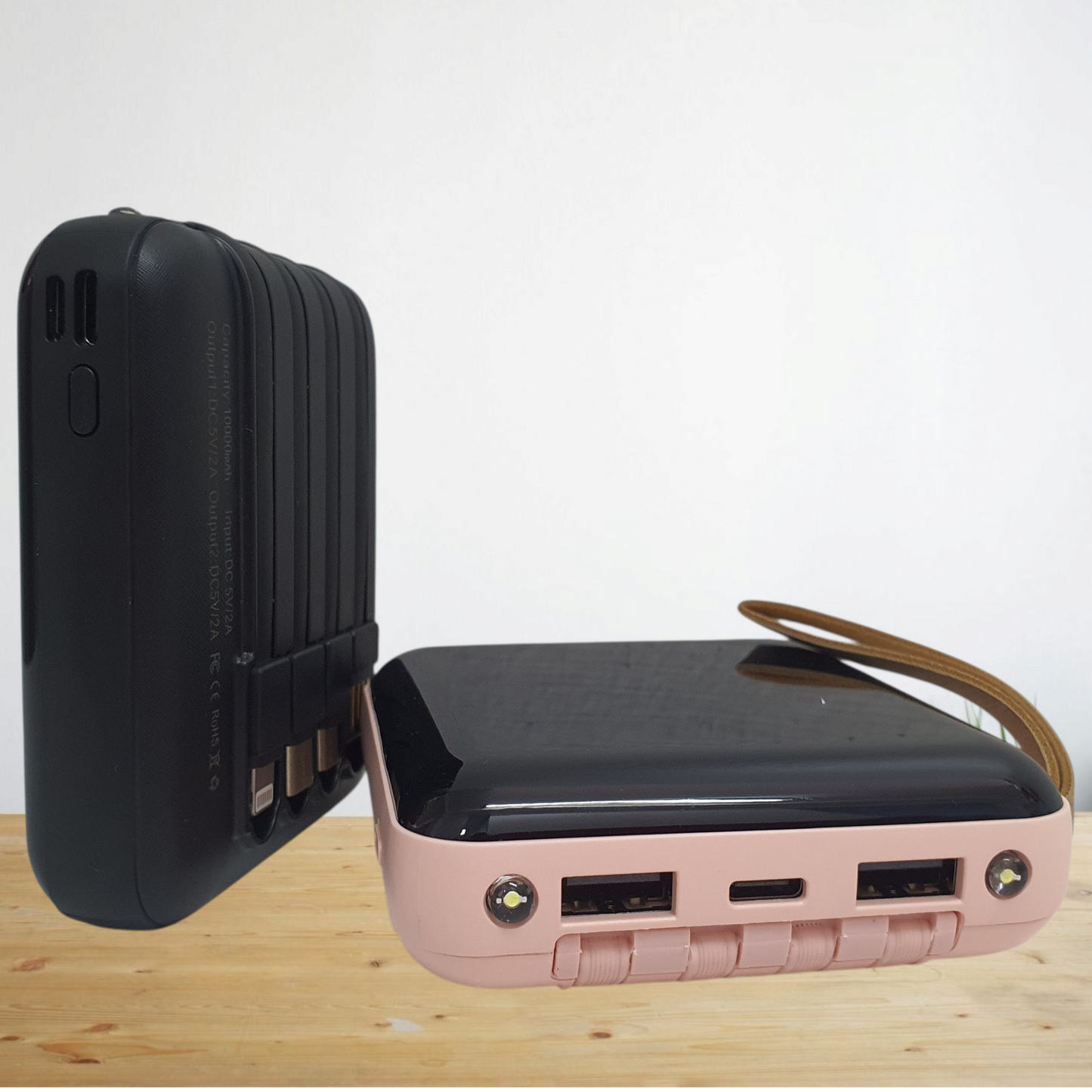 POWERBANK PORTATIL CON CABLES INTEGRADOS