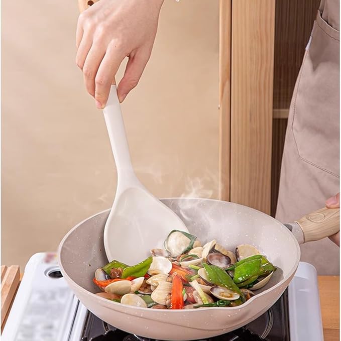 UTENSILIOS DE COCINA CON MANGO DE MADERA SET X 12