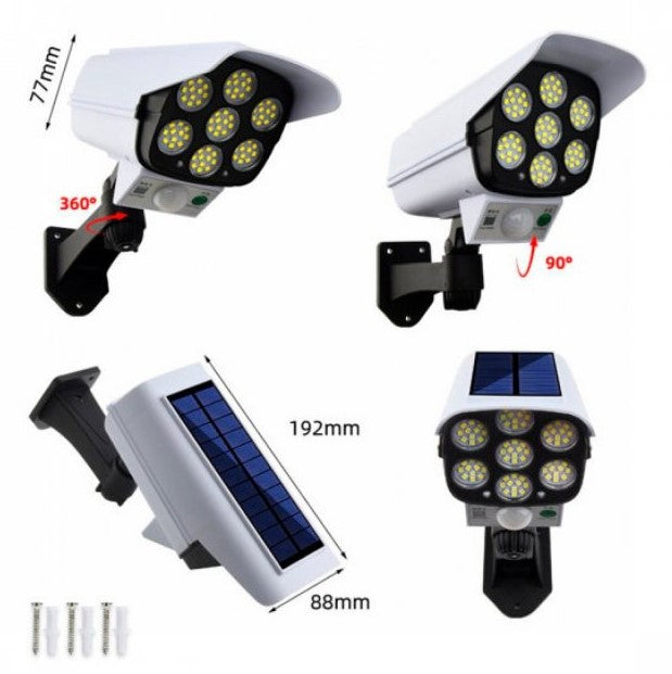 LAMPARA SOLAR TIPO CAMARA DE VIGILANCIA