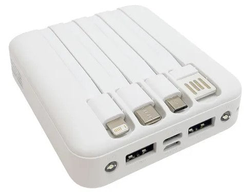 POWERBANK PORTATIL CON CABLES INTEGRADOS