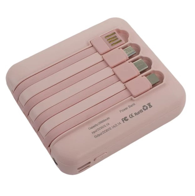 POWERBANK PORTATIL CON CABLES INTEGRADOS