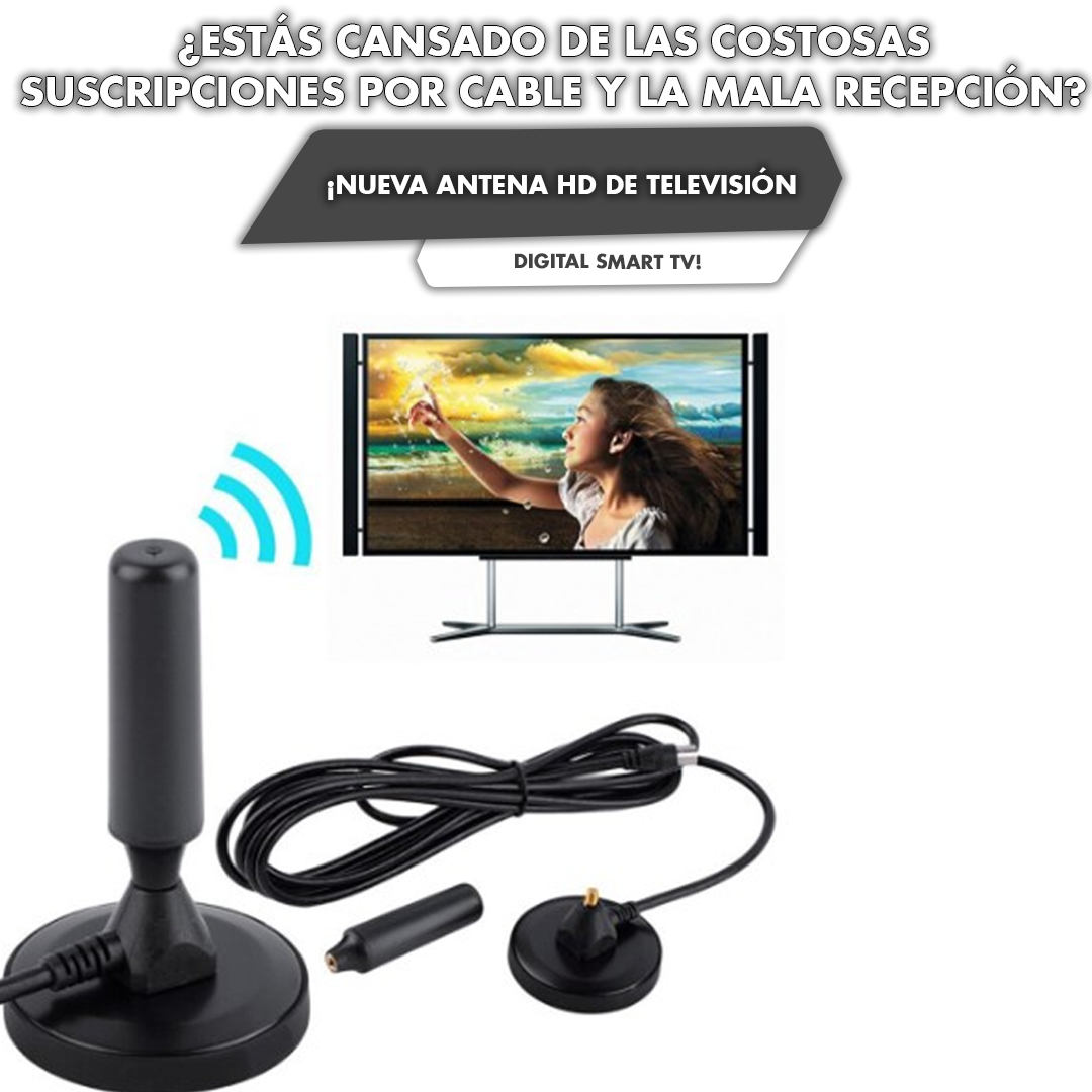 ANTENA HD DE TELEVISIÓN DIGITAL SMART TV